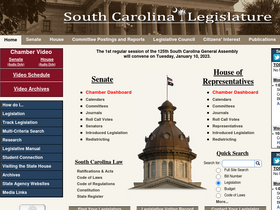 'scstatehouse.gov' screenshot