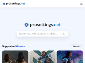 'prosettings.net' screenshot