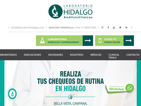 'laboratoriohidalgo.com' screenshot