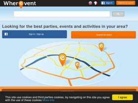 'wherevent.com' screenshot