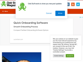 'oddstuffmagazine.com' screenshot
