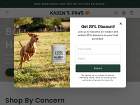kadenspaws.com homepage screenshot