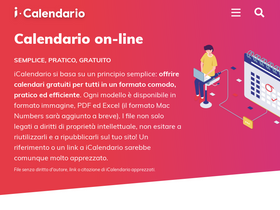 'icalendario.it' screenshot