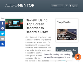 'audiomentor.com' screenshot