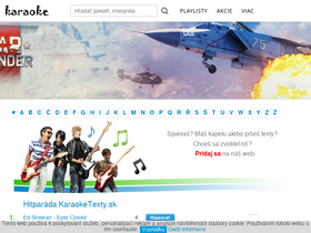 'karaoketexty.sk' screenshot