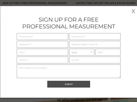 'theshadestore.com' screenshot