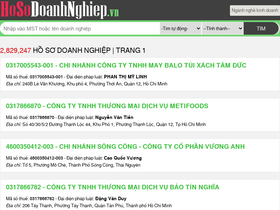 'tracuudoanhnghiep.vn' screenshot