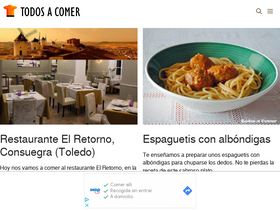 'todosacomer.net' screenshot