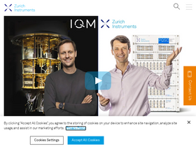 'zhinst.com' screenshot