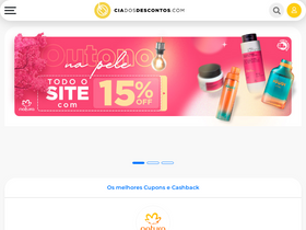 'ciadosdescontos.com' screenshot
