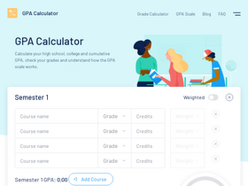 'gpacalculator.io' screenshot