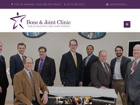 'thcboneandjoint.com' screenshot