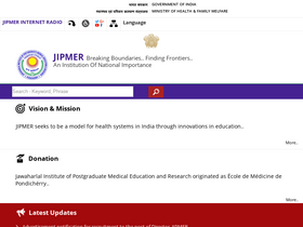 'jipmer.edu.in' screenshot