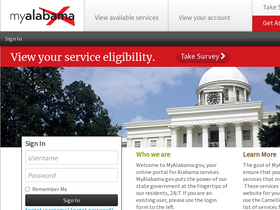 'myalabama.gov' screenshot