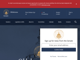 'oksenate.gov' screenshot