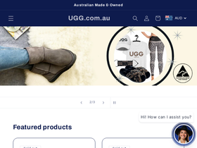 UGG homepage screenshot