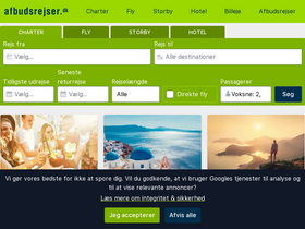 'afbudsrejser.dk' screenshot