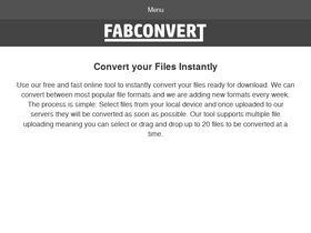 'fabconvert.com' screenshot