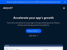 'adjust.com' screenshot