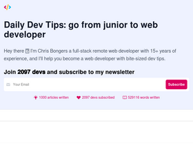 'daily-dev-tips.com' screenshot