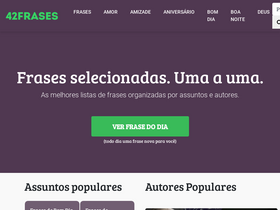 '42frases.com.br' screenshot