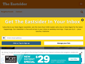 'theeastsiderla.com' screenshot