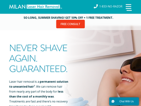 'milanlaser.com' screenshot