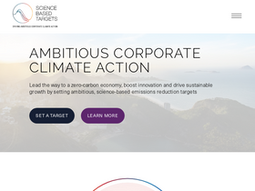 'sciencebasedtargets.org' screenshot