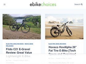 'ebikechoices.com' screenshot