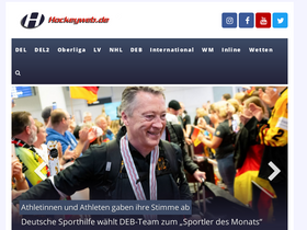 'hockeyweb.de' screenshot