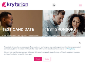 'kryterion.com' screenshot