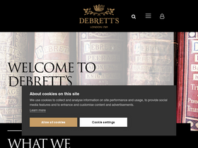 'debretts.com' screenshot