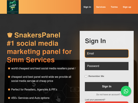 'snakerspanel.com' screenshot