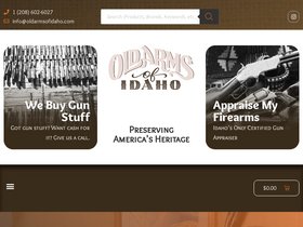'oldarmsofidaho.com' screenshot