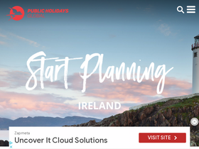 'publicholidays.ie' screenshot
