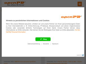 'openpr.de' screenshot