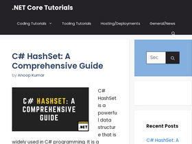 'dotnetcoretutorials.com' screenshot