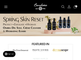 benedetta.com homepage screenshot