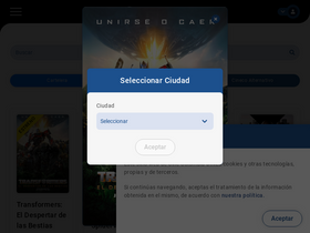 'cinecolombia.com' screenshot