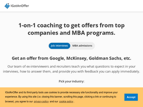 'igotanoffer.com' screenshot