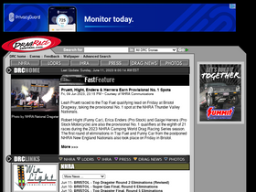 'dragracecentral.com' screenshot