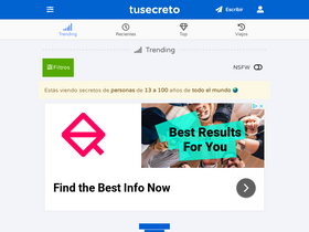 'tusecreto.io' screenshot