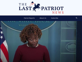 'thelastpatriotnews.com' screenshot