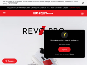 'gray-nicolls.co.uk' screenshot