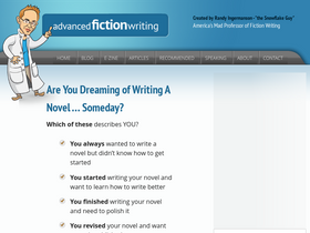 'advancedfictionwriting.com' screenshot