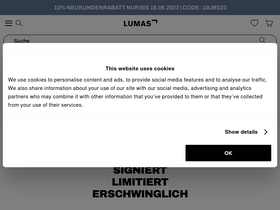 'lumas.de' screenshot