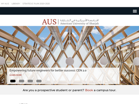 'aus.edu' screenshot