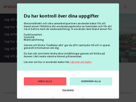 'oresunddirekt.se' screenshot