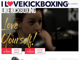 'ilovekickboxing.com' screenshot