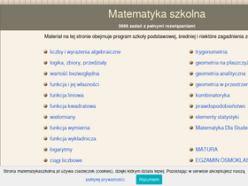 'matematykaszkolna.pl' screenshot
